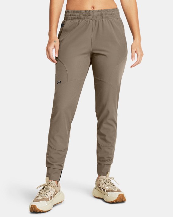 Women's UA Unstoppable Joggers in Brown image number 0